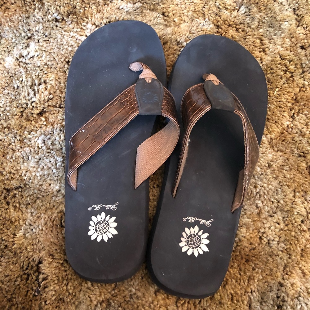 Yellow Box Flip Flops